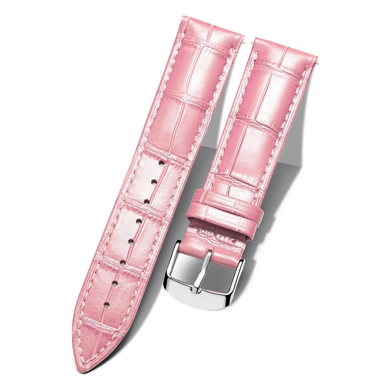 For Xiaomi Mi Watch Color Haylou Solar LS05 Stylish 22mm Crocodile Texture Cowhide Leather Replacement Watch Strap with Stainless Steel Buckle For Xiaomi Mi Watch Color Haylou Solar LS05 Stylish 22mm Crocodile Texture Cowhide Leather Replacement Watch Strap with Stainless Steel Buckle
